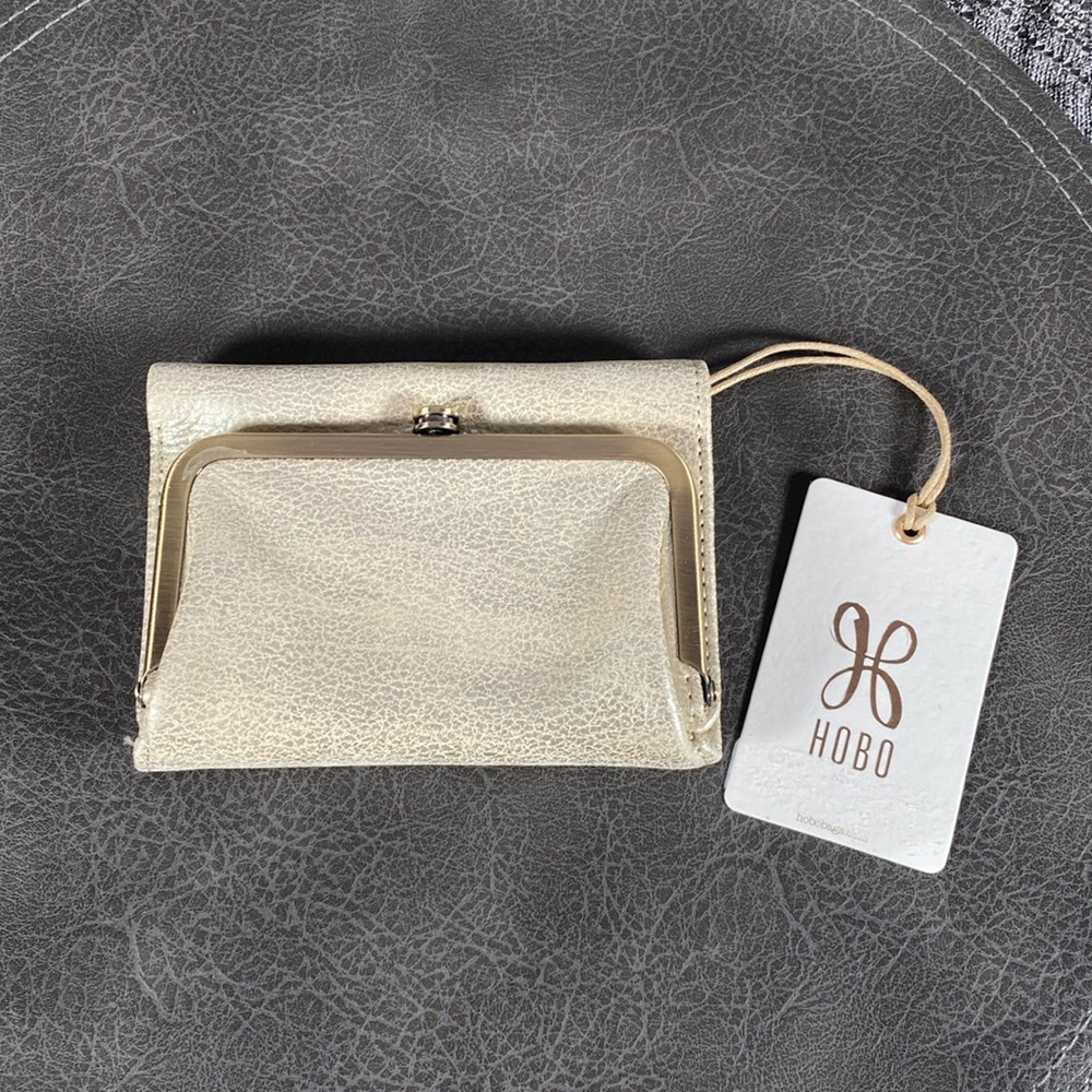 HOBO Robin Pearled Silver Wallet